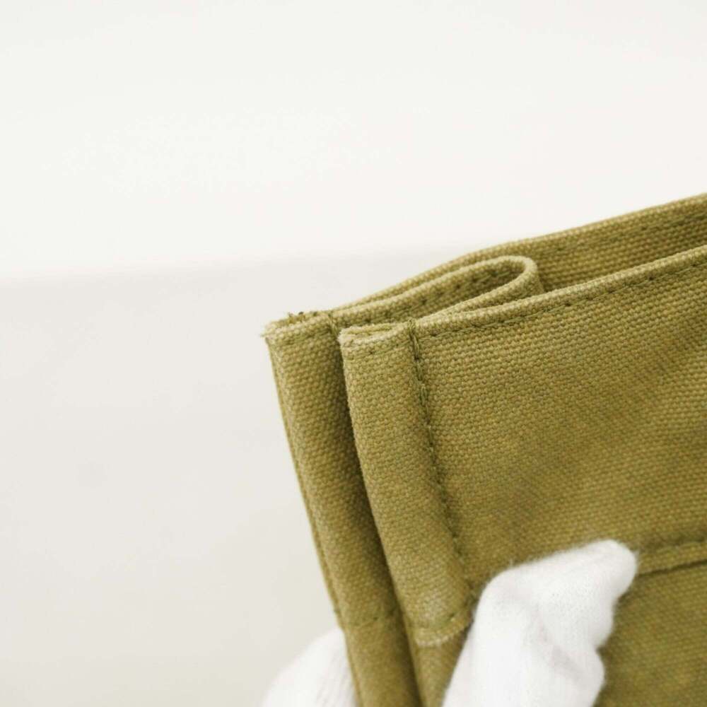 Hermes Fourre-Tout PM Canvas Tote Bag, Khaki, Women's - Picture 8 of 10